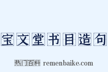 宝文堂书目造句是什么意思的图片